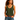 Women’s Sleeveless V Neck Top with Front Buttons and Rounded Hem 1