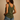 Women’s Sleeveless V Neck Top with Front Buttons and Rounded Hem 2
