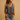 Women’s Sleeveless V Neck Top with Front Buttons and Rounded Hem Gray