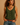 Women’s Sleeveless V Neck Top with Front Buttons and Rounded Hem Green