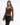 Women’s Square Neck Lace Sleeve Top Brown