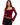 Women’s Square Neck Lace Sleeve Top Burgundy