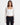 Women’s Square Neck Lace Sleeve Top White