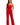 Women's Strapless Notched Neckline Wide-Leg Jumpsuit Red