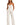 Women's Strapless Notched Neckline Wide-Leg Jumpsuit White