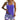 Women's Tankini Set with Scoop Neck Top and Patterned Shorts Purple