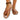 Women’s Thong Sandals with Textured Pattern Straps Brown