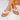 Women’s Thong Sandals with Textured Pattern Straps White