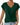 Women's V-Neck Short Cuffed Sleeve Top with Front Twist Hem Dark Green