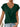 Women's V-Neck Short Cuffed Sleeve Top with Front Twist Hem Dark Green