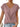 Women's V-Neck Short Cuffed Sleeve Top with Front Twist Hem Pink