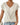 Women's V-Neck Short Cuffed Sleeve Top with Front Twist Hem White