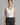 Women’s V Neck Sleeveless Tank Top Wide Straps White