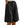 Womens Wide Leg Shorts with Elastic Waistband and Button Detail Black