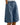 Womens Wide Leg Shorts with Elastic Waistband and Button Detail Blue