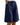 Womens Wide Leg Shorts with Elastic Waistband and Button Detail Navy Blue