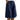 Womens Wide Leg Shorts with Elastic Waistband and Button Detail Navy Blue