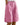 Womens Wide Leg Shorts with Elastic Waistband and Button Detail Pink