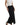 Women's Wrap Design Maxi Skirt with Overlap Front and Side Slit Black