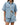 Womens short sleeve button down shirt and drawstring waist shorts set with chest and patch pockets Light Blue