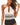 Women's Halter Neck One-Piece Swimsuit with Keyhole Cutout and Striped Midsection | imported-image-2