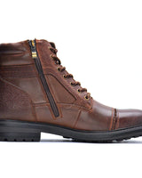 Men’s Ankle Boots with Side Zipper and Lace-Up Front-Men's Shoes-CaldwellVoss