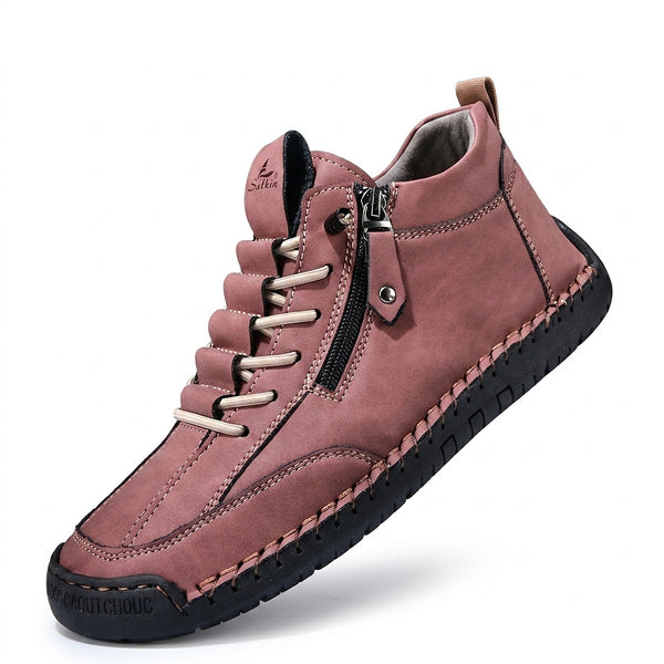 Men’s Ankle Boots with Side Zipper and Laced Front-Footwear for men-CaldwellVoss