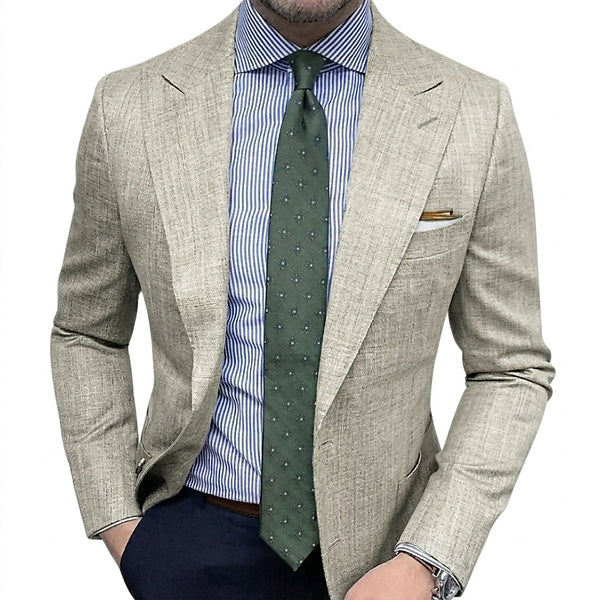 Men’s Blazer with Notch Lapels and Patch Pockets-Blazer for men-CaldwellVoss