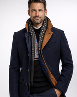 Men’s Blend Overcoat with Quilted Lining and Stand Collar-Coats for men-CaldwellVoss