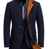 Men’s Blend Overcoat with Quilted Lining and Stand Collar-Coats for men-CaldwellVoss