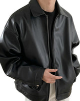 Men’s Bomber Jacket with Revers Collar and Zip Closure-Jackets for men-CaldwellVoss
