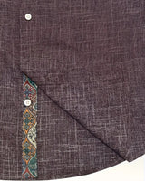 Men’s Button-Up Shirt with Patterned Trim-Shirts for men-CaldwellVoss