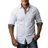 Men’s Button-Up Shirt with Patterned Trim-Shirts for men-CaldwellVoss