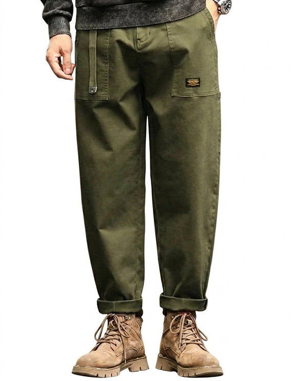 Men’s Cargo Pants with Patch Pockets and Belt Detail-Pants for Men-CaldwellVoss