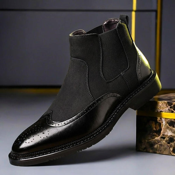 Men’s Chelsea Boots with Brogue Detailing-Footwear for men-CaldwellVoss
