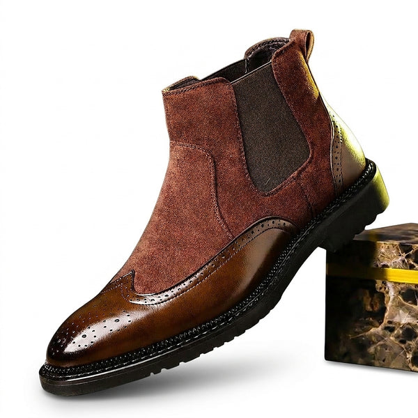 Men’s Chelsea Boots with Brogue Detailing-Footwear for men-CaldwellVoss