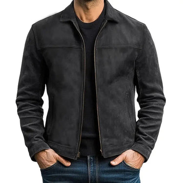Men’s Collared Zip-Front Jacket-Jackets for men-CaldwellVoss
