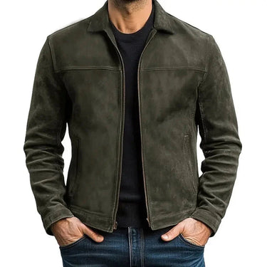 Men’s Collared Zip-Front Jacket-Jackets for men-CaldwellVoss