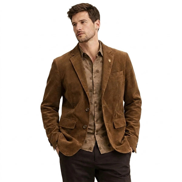 Men’s Corduroy Blazer with Button Closure-Blazer for men-CaldwellVoss