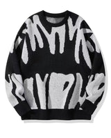 Men’s Crew Neck Graphic Knit Sweater-Sweaters for men-CaldwellVoss