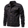 Men’s Denim Trucker Jacket with Button Front and Flap Pockets-Jackets for men-CaldwellVoss