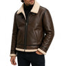 Men’s Faux Shearling Lined Aviator Jacket-Jackets for men-CaldwellVoss