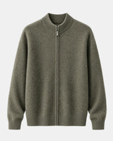 Men’s Full Zip Mock Neck Knit Jacket-Sweaters for men-CaldwellVoss