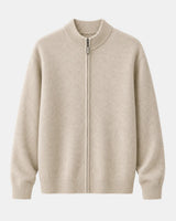 Men’s Full Zip Mock Neck Knit Jacket-Sweaters for men-CaldwellVoss