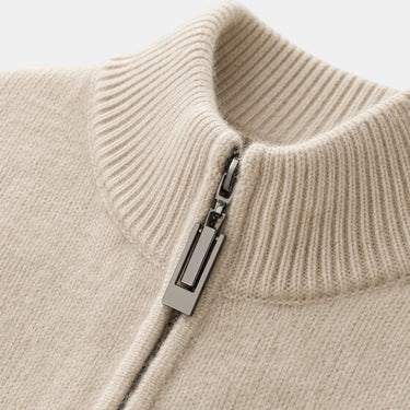 Men’s Full Zip Mock Neck Knit Jacket-Sweaters for men-CaldwellVoss