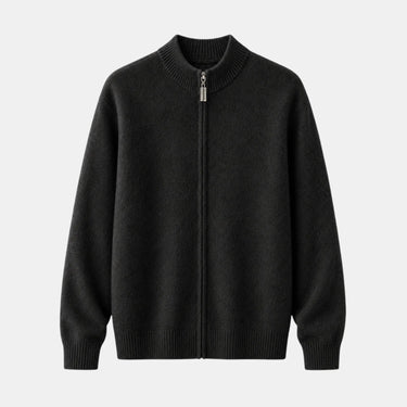 Men’s Full Zip Mock Neck Knit Jacket-Sweaters for men-CaldwellVoss