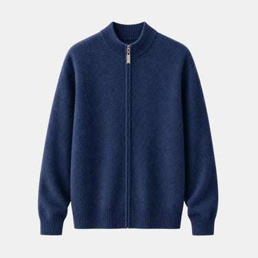 Men’s Full Zip Mock Neck Knit Jacket-Sweaters for men-CaldwellVoss