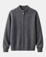 Men’s Full Zip Mock Neck Knit Jacket-Sweaters for men-CaldwellVoss
