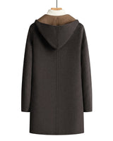 Men’s Hooded Button Front Overcoat-Coats for men-CaldwellVoss
