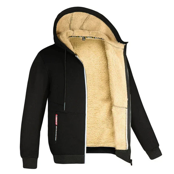 Men's Hooded Jacket with Teddy Lining-Jackets for men-CaldwellVoss